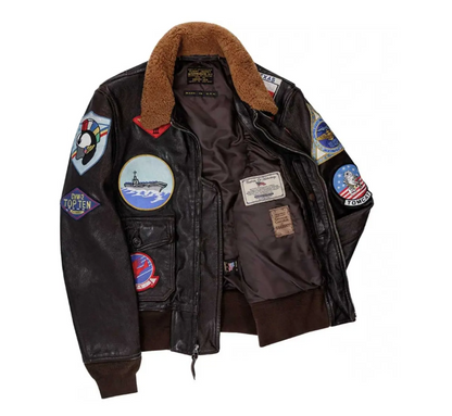 Top Gun-2 Bomber Shearling Leather Flight Jacket - RECREATED EDITION