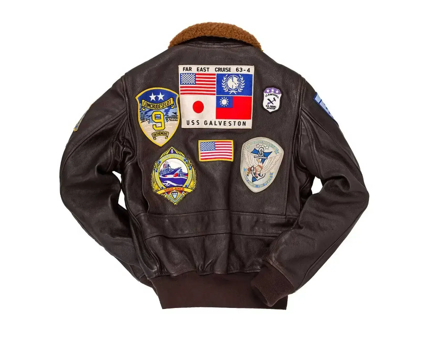 Top Gun G-1 Leather Bomber Shearling Flight Jacket -RECREATED EDITION