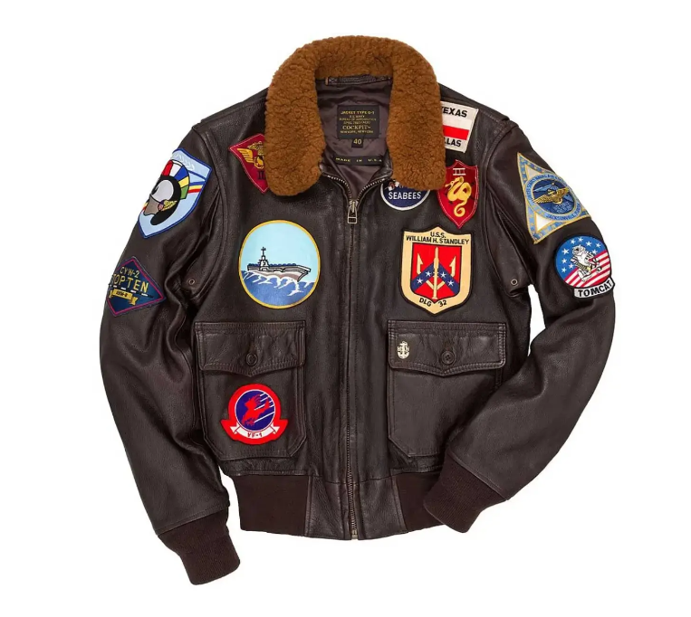 Top Gun G-1 Leather Bomber Shearling Flight Jacket -RECREATED EDITION