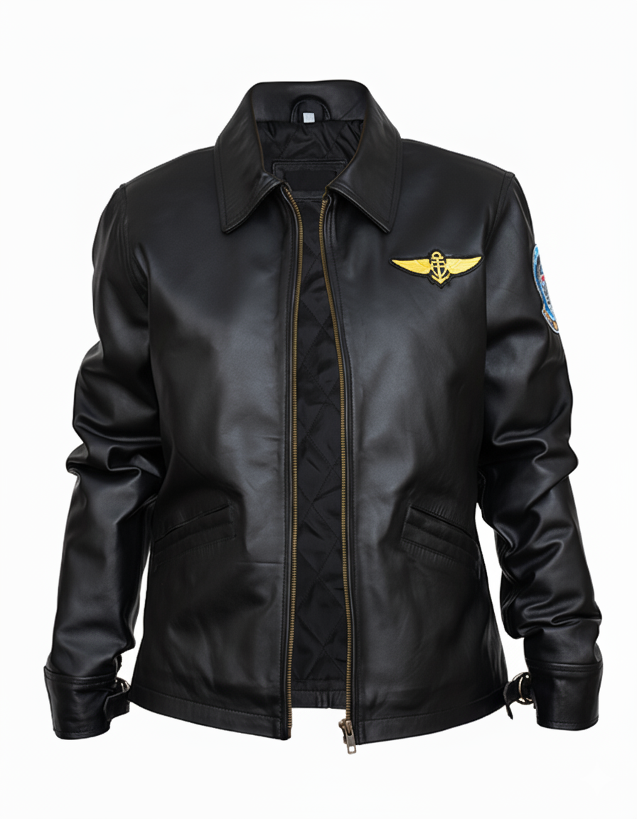 Top Gun Kelly McGillis Black Jacket