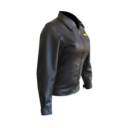 Top Gun Kelly McGillis Bomber Leather Jacket - RECREATED EDITION