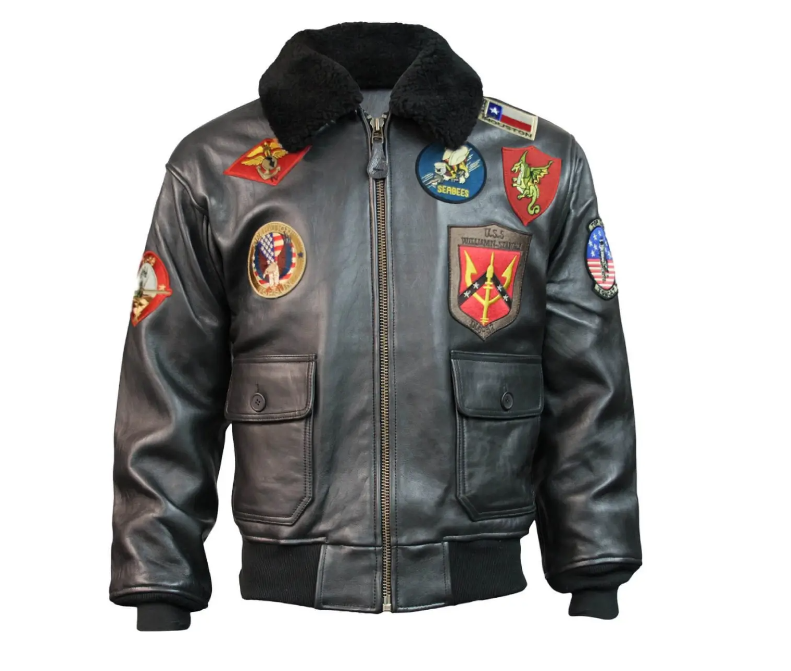 Top Gun Official Bomber Shearling Signature Series Jacket - RECREATED EDITION