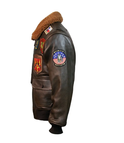 Top Gun Official Bomber Shearling Signature Series Jacket - RECREATED EDITION
