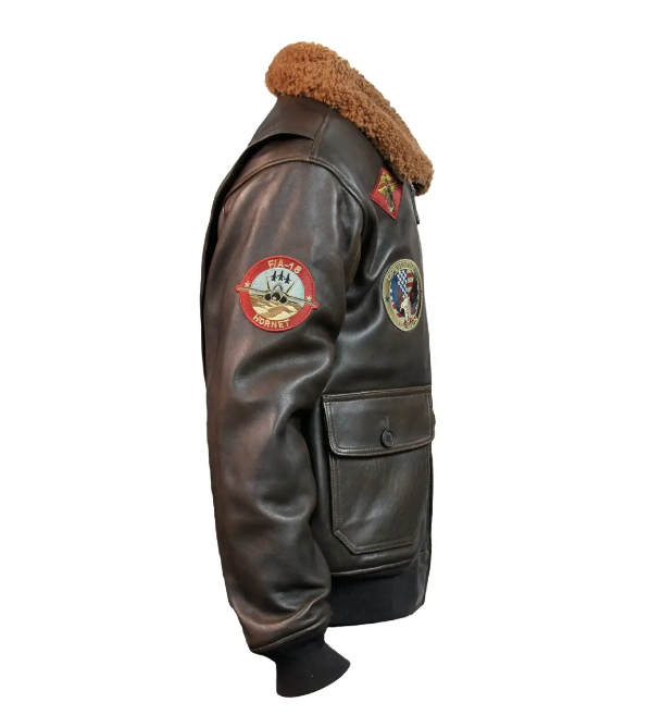 Top Gun Official Bomber Shearling Signature Series Jacket - RECREATED EDITION