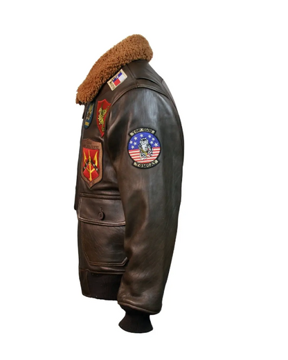 Top Gun Official Bomber Shearling Signature Series Jacket - RECREATED EDITION