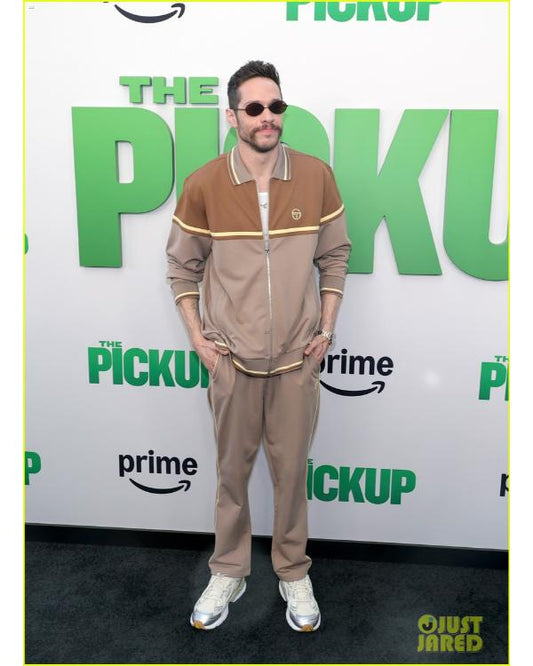 The Pickup 2025 Premiere Pete Davidson Light Brown Tracksuit