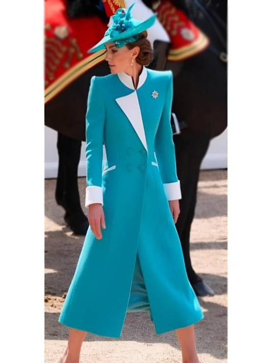 Trooping The Colour 2025 Kate Middleton Blue Coat Dress