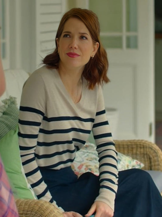 Tuiskoms 2025 Amalia Uys Grey Pinstripe Sweater