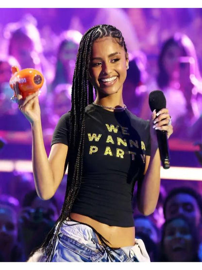 Tyla Nickelodeon Kids? Choice Awards 2025 Black T-Shirt