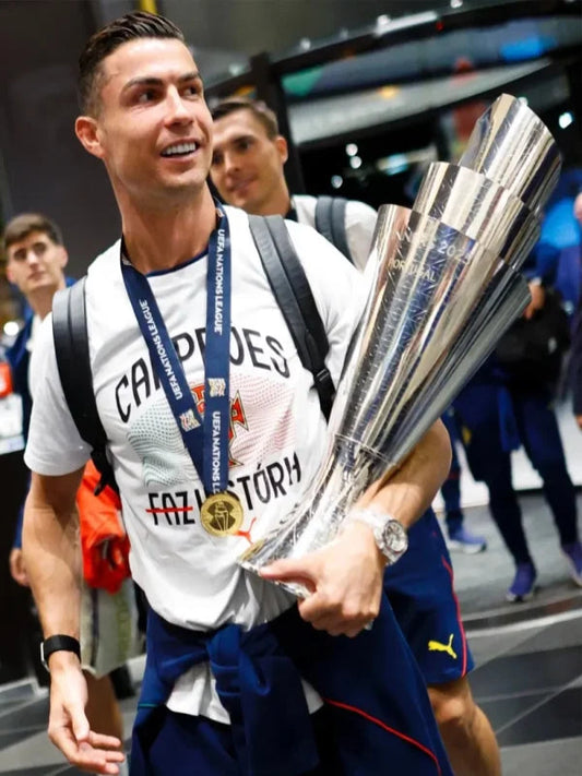 UEFA Nations League 2025 Cristiano Ronaldo White Shirt