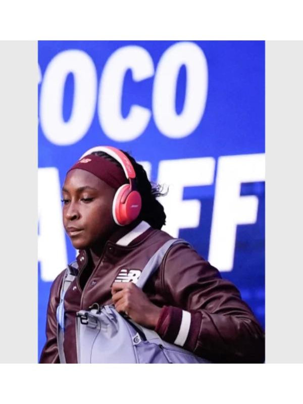 US Open 2025 Coco Gauff New Balance Leather Jacket