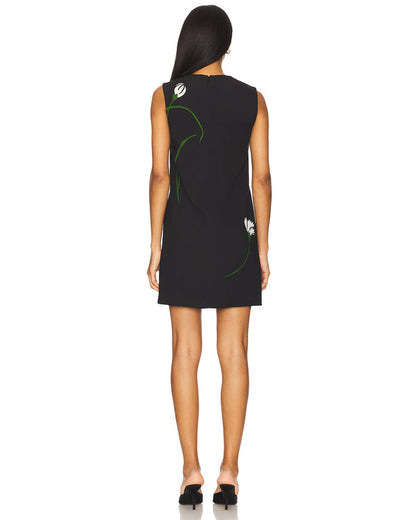 The View 2025 Alyssa Farah Griffin Black Floral Mini Dress