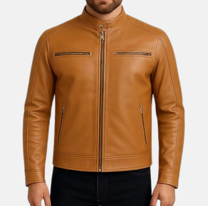 Vincent Zip Up Style Mens Motorcycle Jacket
