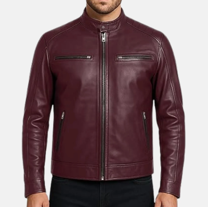 Vincent Zip Up Style Mens Motorcycle Jacket