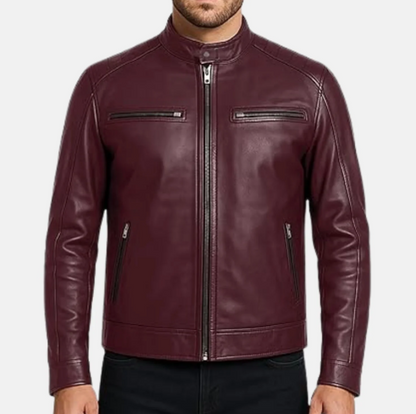 Vincent Zip Up Style Mens Motorcycle Jacket