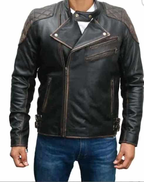 Vintage Distressed Leather Jacket