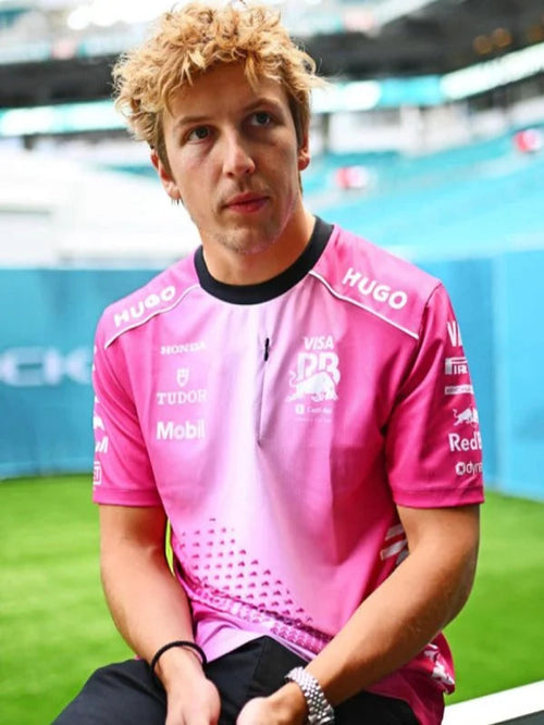 Visa Cash App RB 2025 Grand Prix Miami Pink T-Shirt