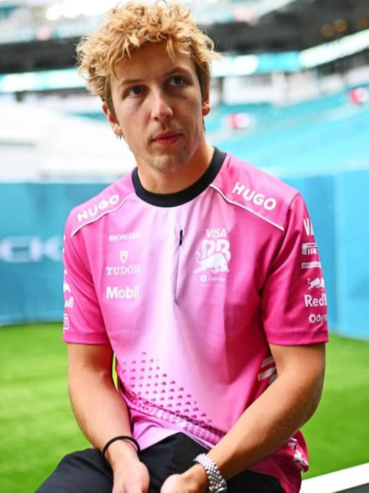 Visa Cash App RB 2025 Grand Prix Miami Pink T-Shirt