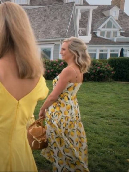 We Were Liars 2025 Candice King Lemon Print Dress