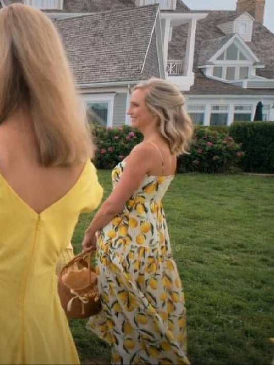 We Were Liars 2025 Candice King Lemon Print Dress