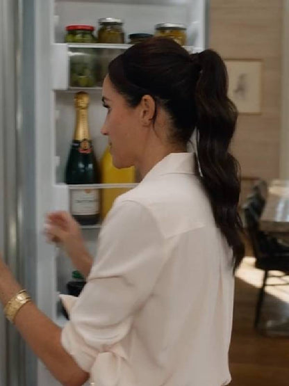 With Love, Meghan 2025 Meghan Markle Beige Shirt