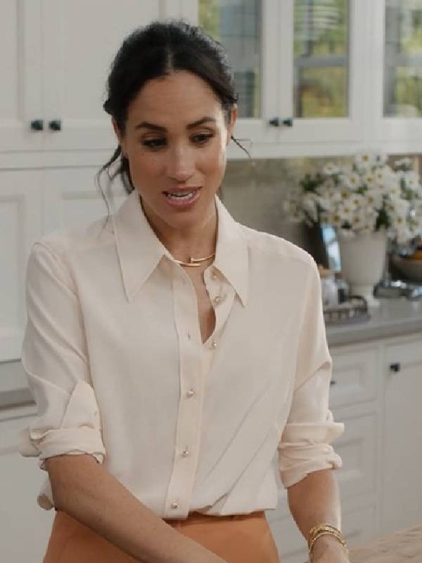 With Love, Meghan 2025 Meghan Markle Beige Shirt