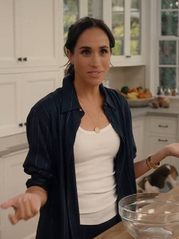With Love, Meghan 2025 Meghan Markle Black Striped Shirt