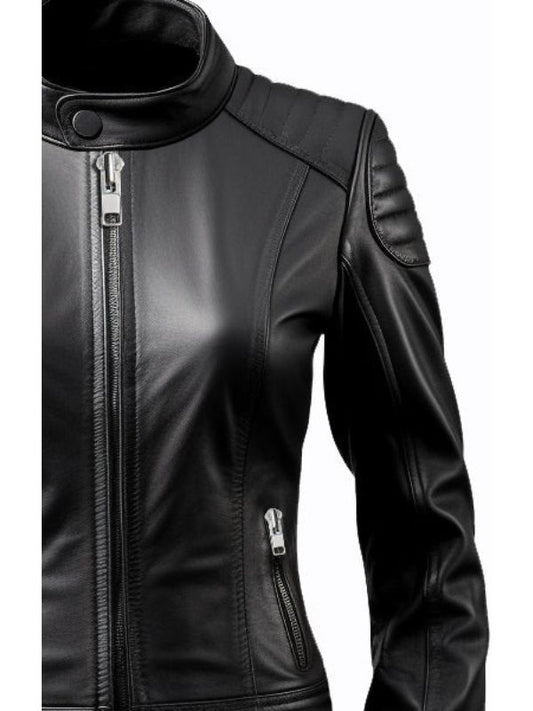 Women Ava Stylish Black Leather Jacket