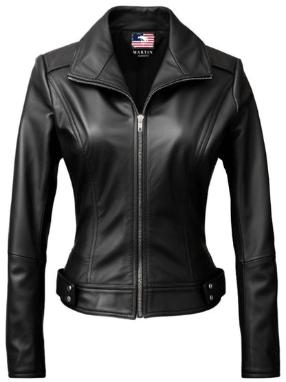 Women Black Designer Leather Jacket