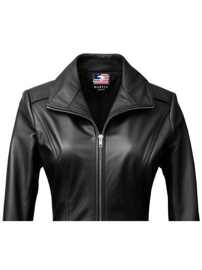Women Black Designer Leather Jacket