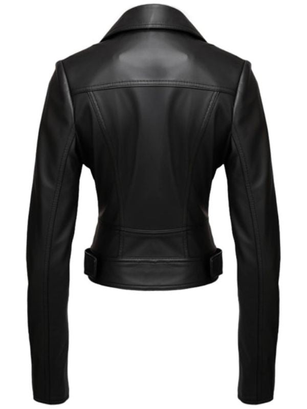Women Black Designer Leather Jacket
