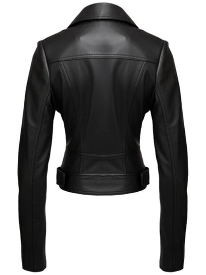 Women Black Designer Leather Jacket