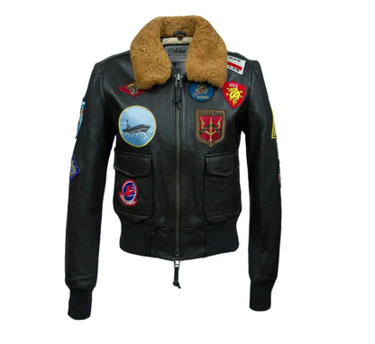 Women Bomber Shearling Top Gun-2 Official Jacket - RECREATED EDITION