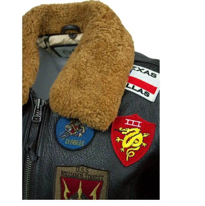 Women Bomber Shearling Top Gun-2 Official Jacket - RECREATED EDITION