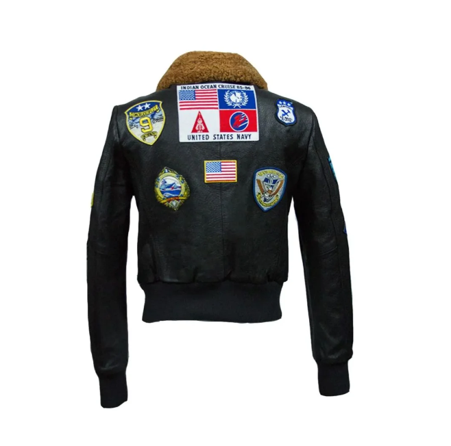 Women Bomber Shearling Top Gun-2 Official Jacket - RECREATED EDITION