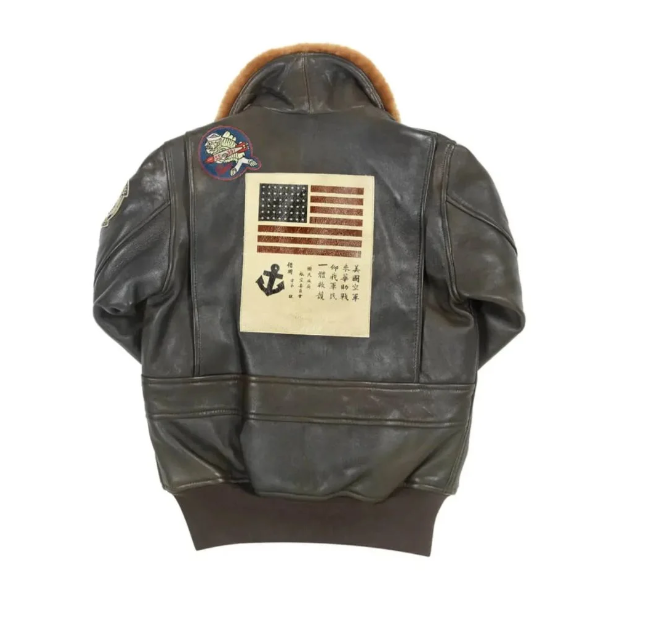 Women Top Gun Flight Bomber Shearling Leather Jacket - RECREATED EDITION