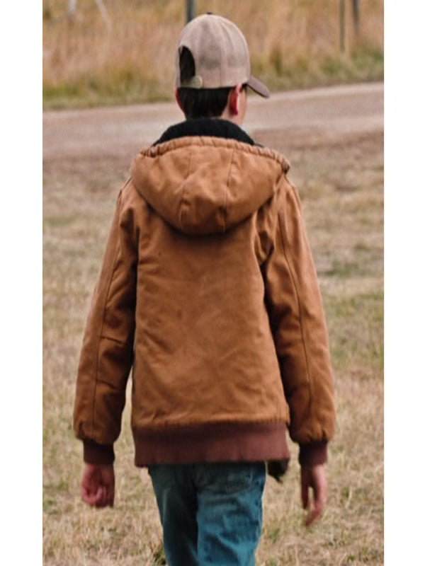 Tate Dutton Yellowstone Brown Hooded Jacket