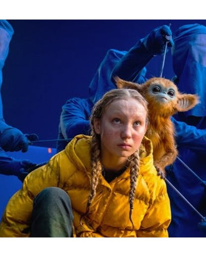 The Legend of Ochi 2025 Helena Zengel Yellow Puffer Jacket