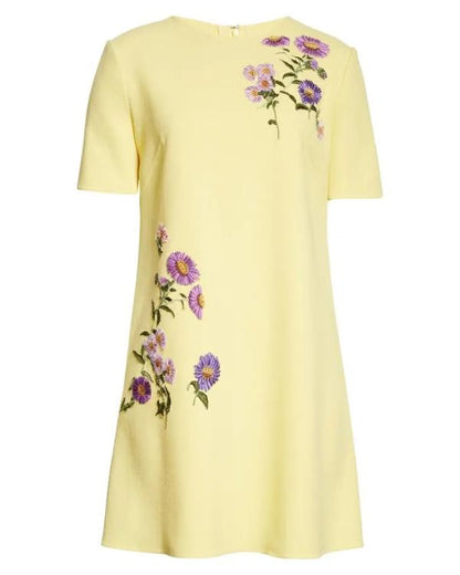 The View 2025 Ana Navarro Yellow Floral Embroidered Dress