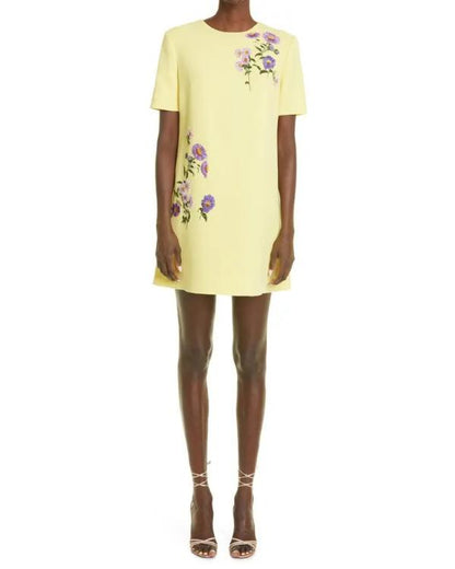 The View 2025 Ana Navarro Yellow Floral Embroidered Dress