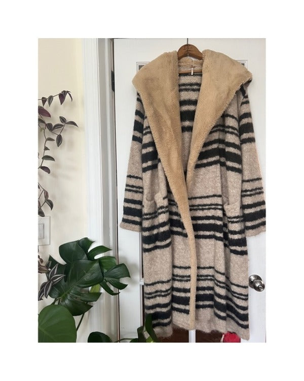 90 Day Fiance Before the 90 Days Tigerlily Striped Sherpa Coat