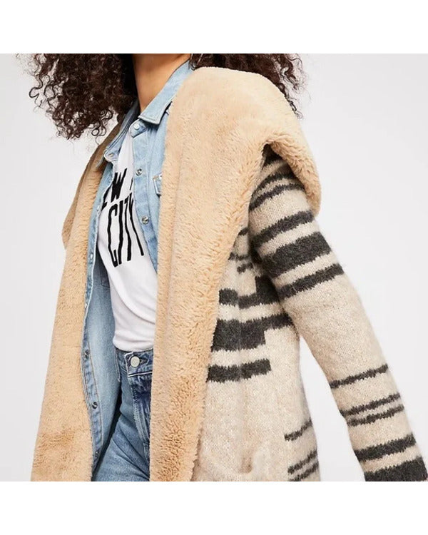 90 Day Fiance Before the 90 Days Tigerlily Striped Sherpa Coat