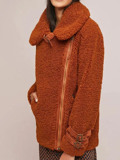Today Show 2025 Savannah Guthrie Brown Sherpa Jacket