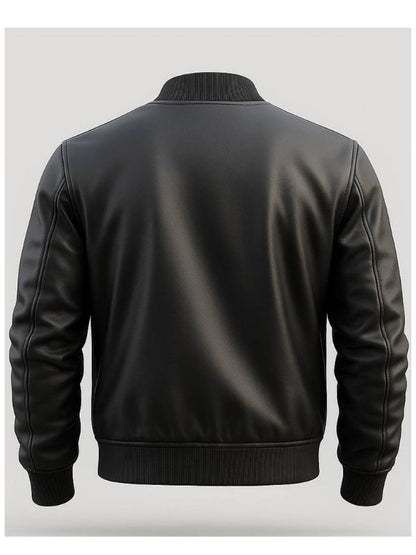 Carter Black Leather Jacket - Men Leather Jacket Black