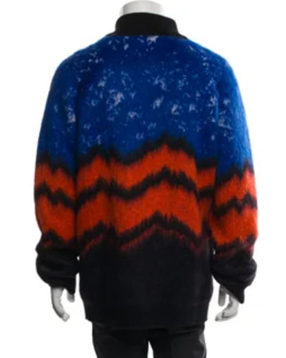 The View 2025 Omar Sy Blue Printed Cardigan