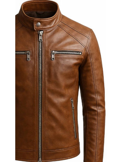 Cody Leather Brown Jacket - Men Leather Jacket Brown
