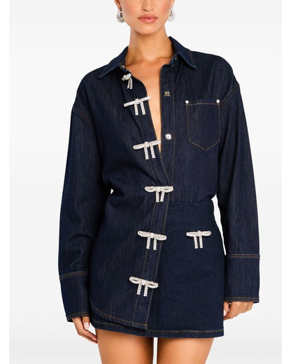 The Today Show 2025 Sunny Anderson Bow Denim Shirt