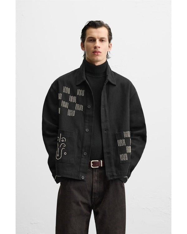 The Bold And The Beautiful 2025 Black Embroidered Jacket