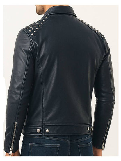 Hunter Black Leather Jacket - Men Leather Jacket Black