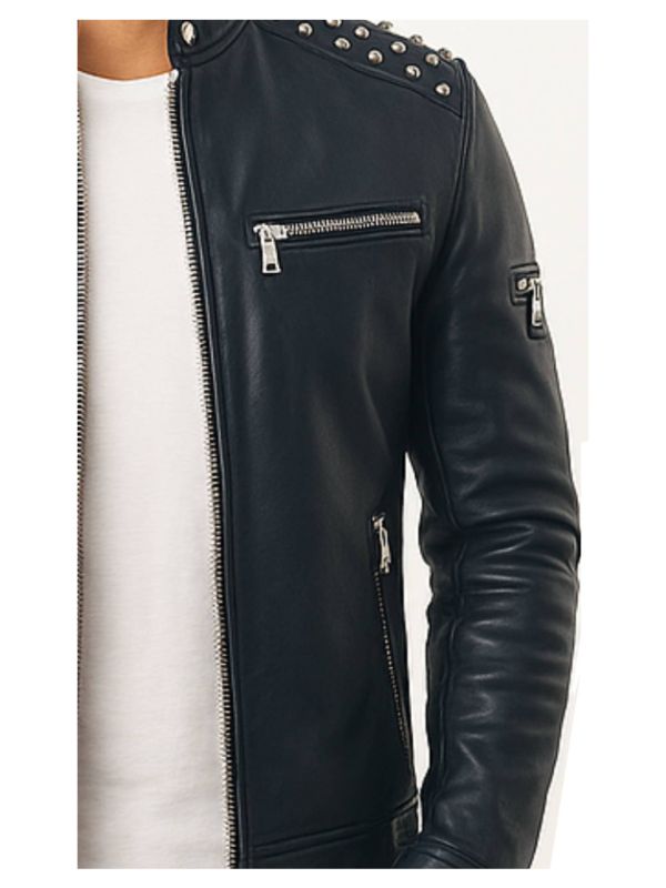 Hunter Black Leather Jacket - Men Leather Jacket Black